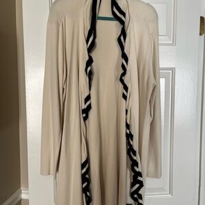 Ralph Lauren Cream Cardigan with Black Accents